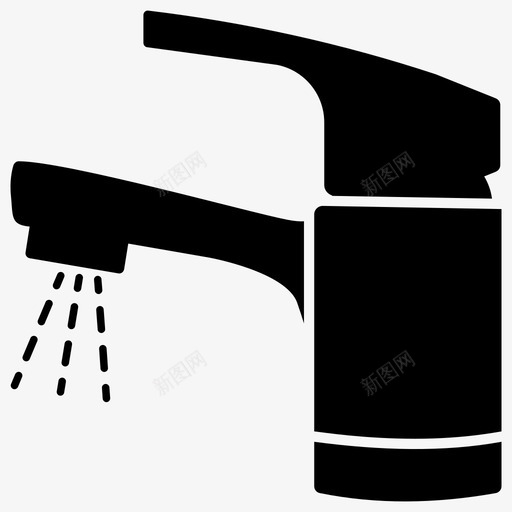 水龙头水槽标签图标svg_新图网 https://ixintu.com 内部 图标 标签 水槽 水龙头 洗脸盆 浴室 配件