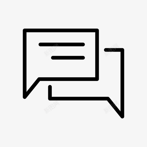 信息对话交流图标svg_新图网 https://ixintu.com 交流 信息 对话 聊天 语音泡泡
