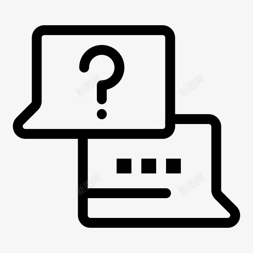工作聊天找图标svg_新图网 https://ixintu.com 工作 找工作 笔记本 聊天