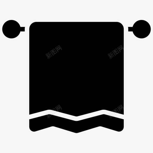 毛巾浴室配件挂毛巾图标svg_新图网 https://ixintu.com 医疗保健雕刻图标 挂毛巾 擦毛巾 毛巾 浴室配件 海绵