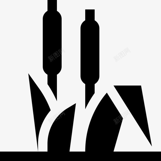 芦苇花草2填充图标svg_新图网 https://ixintu.com 填充 芦苇 花草2