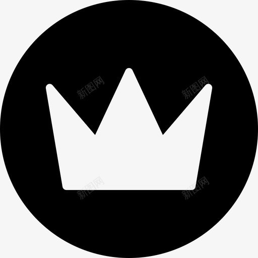 皇冠特大号优雅圆形填充物图标svg_新图网 https://ixintu.com 优雅 圆形 填充 特大号 皇冠