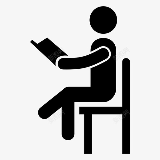 读书学者学生图标svg_新图网 https://ixintu.com 学习 学生 学者 读书