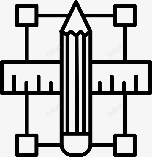 铅笔教育比例尺图标svg_新图网 https://ixintu.com 教育 比例尺 铅笔