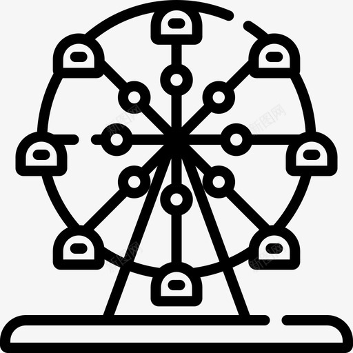 游乐园快乐3直线型图标svg_新图网 https://ixintu.com 快乐 游乐园 直线 线型