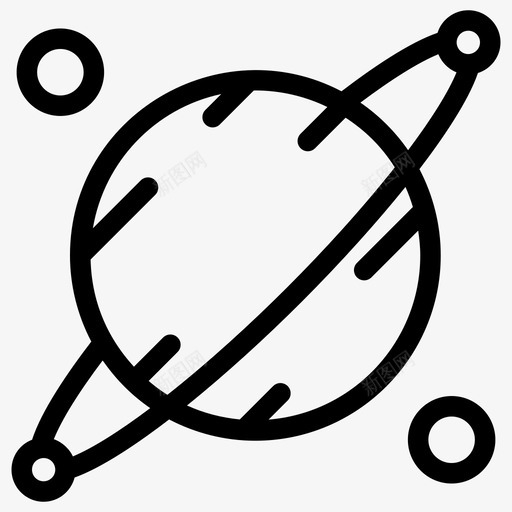 银河天文学行星图标svg_新图网 https://ixintu.com 占星术 图标 天文学 太空 科学教育 线图 行星 银河