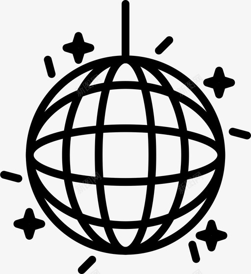 迪斯科舞会地球仪公园图标svg_新图网 https://ixintu.com 公园 地球仪 迪斯科舞会
