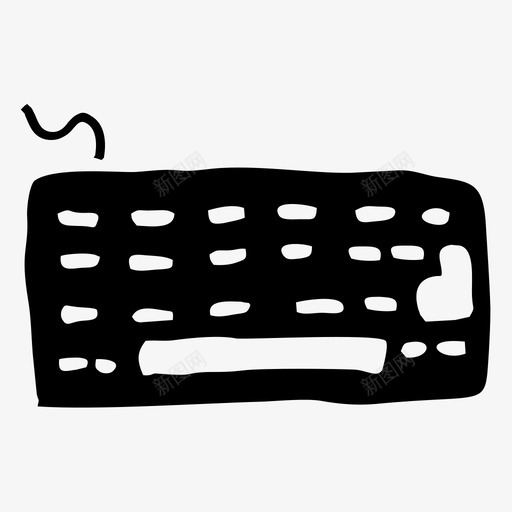 键盘装备物品图标svg_新图网 https://ixintu.com 图标 字形 技术 物品 电脑 笔记本 装备 键盘