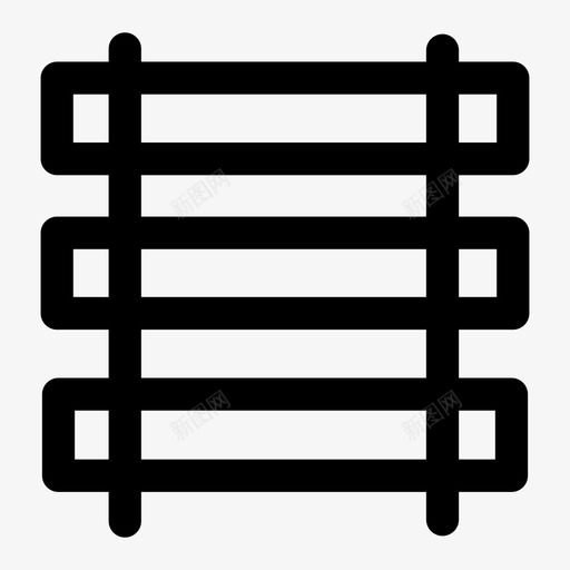 围栏栅栏边界图标svg_新图网 https://ixintu.com 围栏 围栏面板 尖桩围栏 景观设备线图标包 栅栏 边界