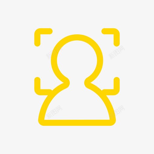 人脸识别svg_新图网 https://ixintu.com 人脸识别 单色 简约 扁平