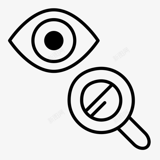 眼睛放大镜外观医疗图标svg_新图网 https://ixintu.com 医疗 外观 护理 搜索 放大镜 眼睛 视力 验光