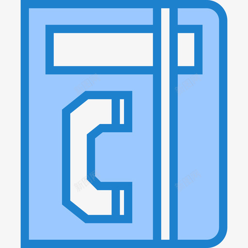 电话簿办公供应商6蓝色图标svg_新图网 https://ixintu.com 供应商 办公 电话簿 蓝色