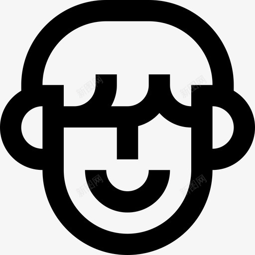 发型男士发型直发图标svg_新图网 https://ixintu.com 发型 男士 直发