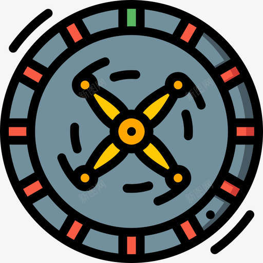 轮盘赌赌博21线性颜色图标svg_新图网 https://ixintu.com 线性颜色 赌博21 轮盘赌