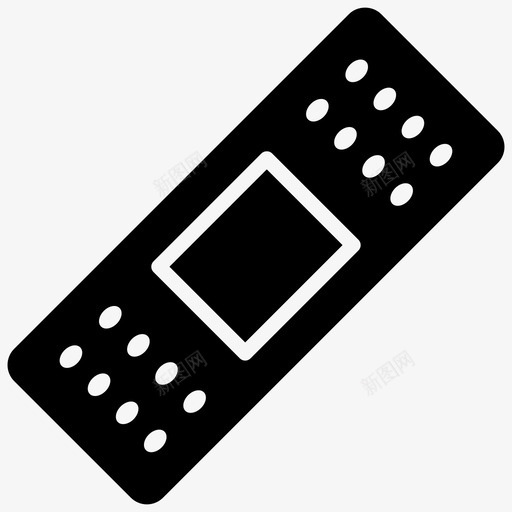 绷带创可贴医疗援助图标svg_新图网 https://ixintu.com 伤口 创可贴 医学 医疗 医疗保健 图标 字形 援助 敷料 绷带 贴片