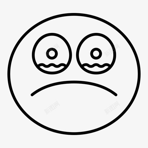 哭表情情绪图标svg_新图网 https://ixintu.com 悲伤 情绪 表情