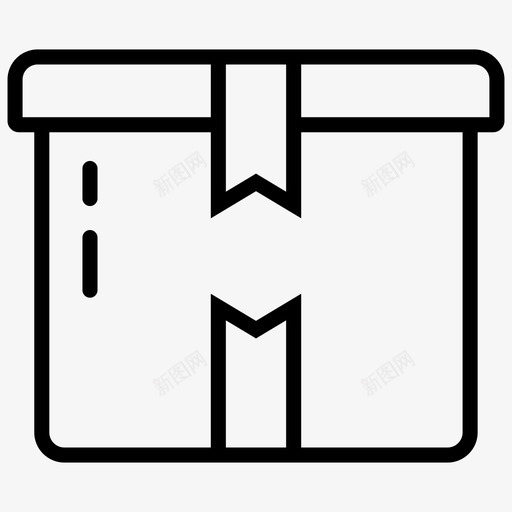 包裹盒子送货图标svg_新图网 https://ixintu.com 包裹 商务 图标 盒子 礼品 线路 送货 金融