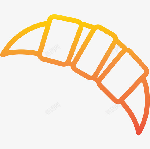 牛角面包面包房67梯度图标svg_新图网 https://ixintu.com 梯度 牛角 面包 面包房