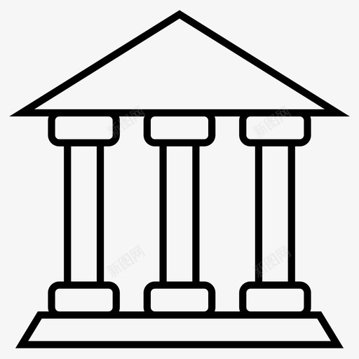 银行建筑物机构图标svg_新图网 https://ixintu.com 地标 城市 夏普 建筑物 机构 银行