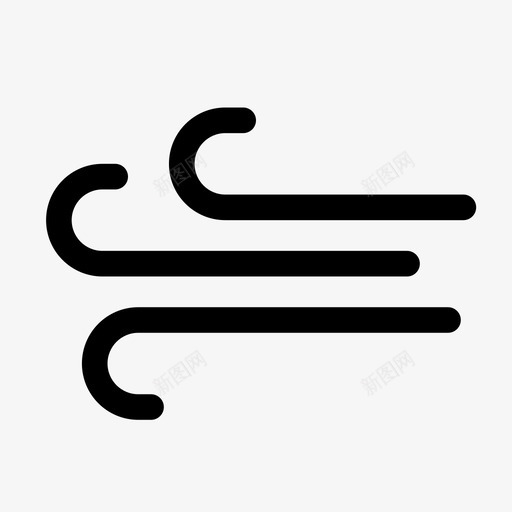 风阵风天气图标svg_新图网 https://ixintu.com 图标 天气 天气图 阵风