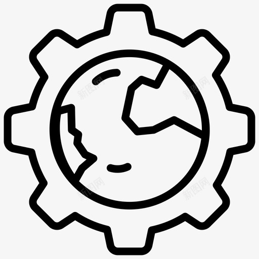 全局设置配置地球齿轮图标svg_新图网 https://ixintu.com it 业务 全局 图标 地球 设置 财务 配置 齿轮
