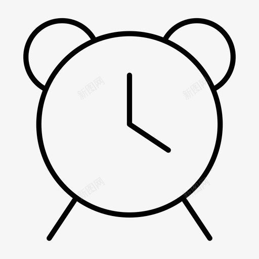 闹钟时间等待图标svg_新图网 https://ixintu.com 挂钟 时间 等待 超薄 闹钟