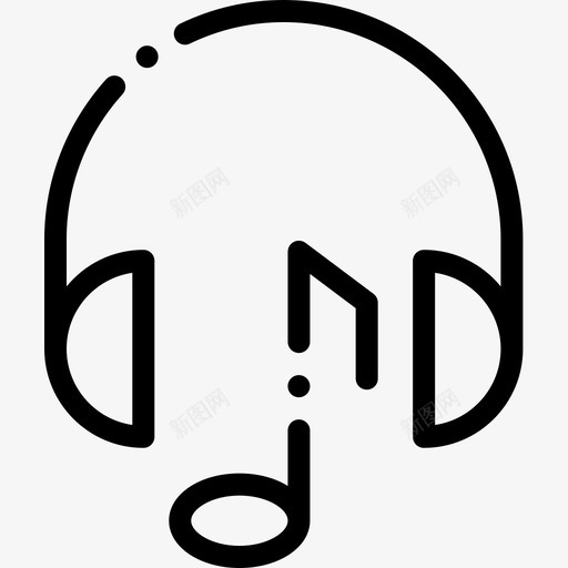 耳机音频和视频6线性图标svg_新图网 https://ixintu.com 线性 耳机 音频和视频6