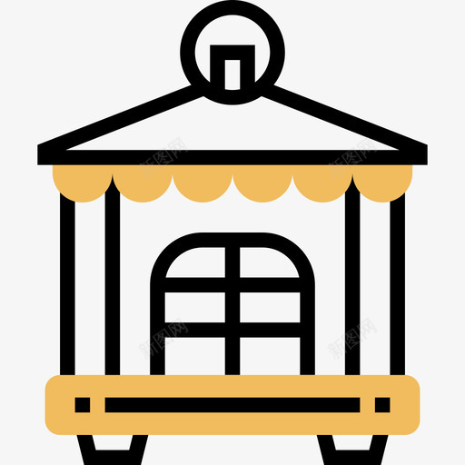 鸟笼复古装饰21黄影图标svg_新图网 https://ixintu.com 复古装饰21 鸟笼 黄影