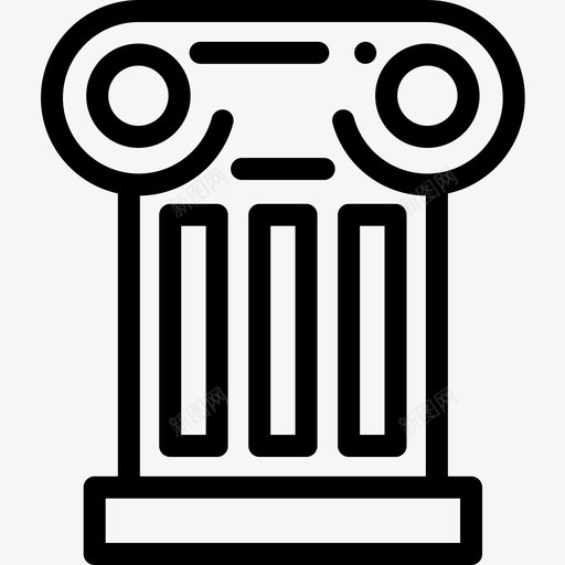 立柱建筑19线性图标svg_新图网 https://ixintu.com 建筑19 立柱 线性
