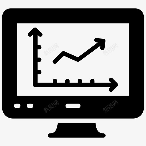 增长图业务图业务增长图标svg_新图网 https://ixintu.com 业务和财务字形图标 业务图 业务增长 增长图 折线图