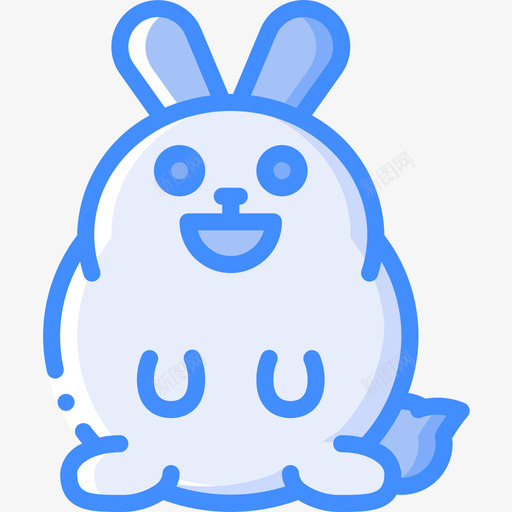 兔子兔子化身4蓝色图标svg_新图网 https://ixintu.com 兔子 兔子化身4 蓝色