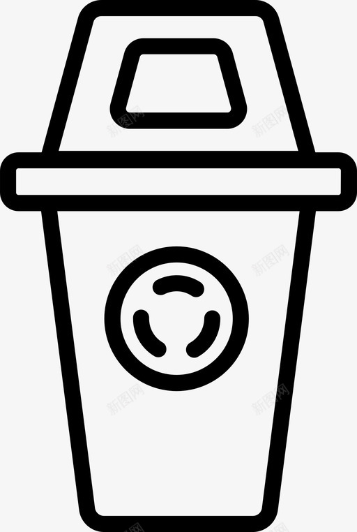 回收站城市元素垃圾箱图标svg_新图网 https://ixintu.com 元素 回收站 垃圾箱 城市