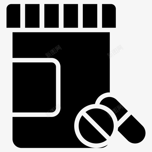 药丸剂量药物图标svg_新图网 https://ixintu.com 剂量 医学 医疗保健 图标 字形 药丸 药片 药物