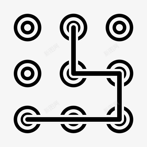 锁屏显示屏密码图标svg_新图网 https://ixintu.com 密码 显示屏 触摸屏 锁屏 锁屏线路设置