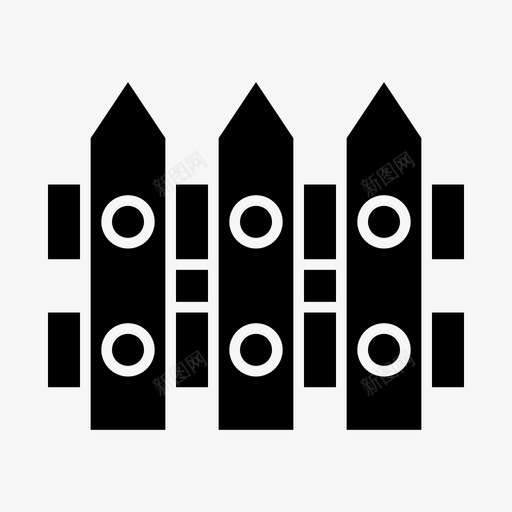 围栏木块封锁图标svg_新图网 https://ixintu.com 围栏 封锁 工具 木制 木块 设置 防御 雕文