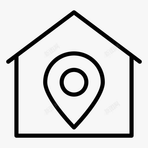 位置房子面积位置图标svg_新图网 https://ixintu.com 位置 房子 购物 轮廓 面积