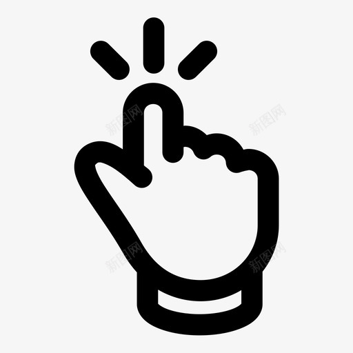 手指点击手忽略图标svg_新图网 https://ixintu.com 强烈 忽略 手指 点击 轻敲