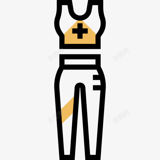 穿黄色衣服做运动图标svg_新图网 https://ixintu.com 衣服 运动 黄色