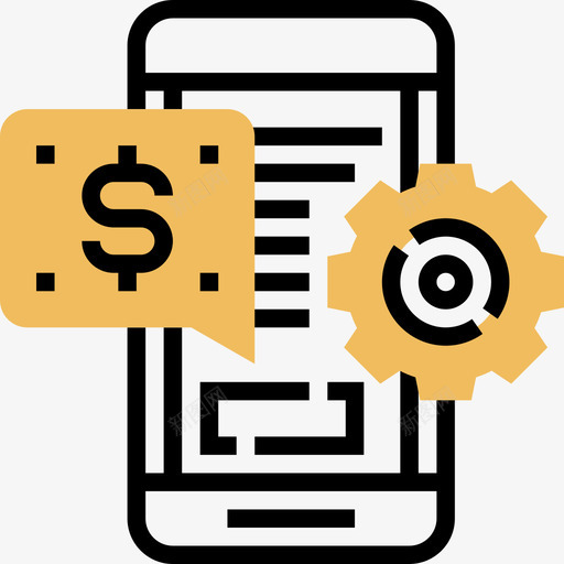 金融科技金融科技元素4黄色阴影图标svg_新图网 https://ixintu.com 金融科技 金融科技元素4 黄色阴影