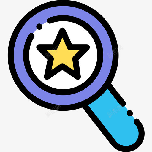 放大镜触点11线性颜色图标svg_新图网 https://ixintu.com 放大镜 线性 触点 颜色