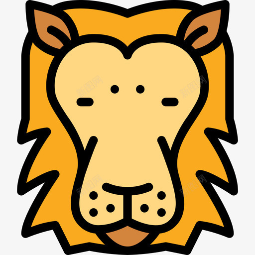 狮子狩猎12线性颜色图标svg_新图网 https://ixintu.com 狩猎 狮子 线性 颜色