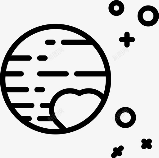 冥王星空间103直线图标svg_新图网 https://ixintu.com 冥王星 直线 空间