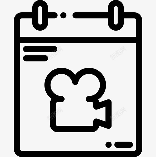 日历电影工业8线性图标svg_新图网 https://ixintu.com 日历 电影工业8 线性