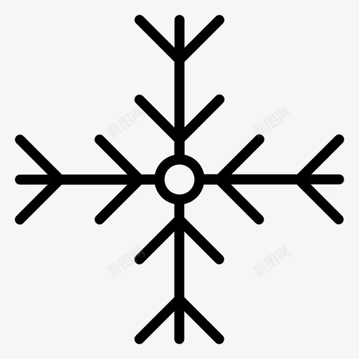 雪花冷凉图标svg_新图网 https://ixintu.com 轮廓 雪花