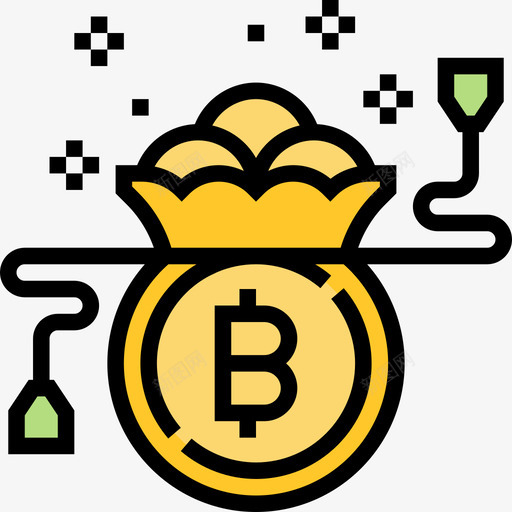 钱袋比特币90线性颜色图标svg_新图网 https://ixintu.com 比特 线性 钱袋 颜色