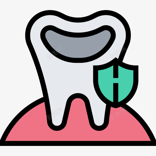腐烂牙齿19线状颜色图标svg_新图网 https://ixintu.com 牙齿 线状 腐烂 颜色