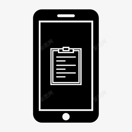 智能手机便笺屏幕图标svg_新图网 https://ixintu.com 便笺 屏幕 手机 技术 智能