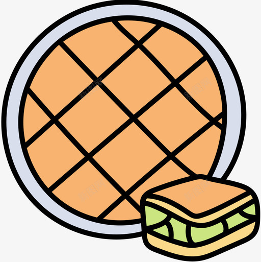 Baklava面包店63彩色图标svg_新图网 https://ixintu.com Baklava 彩色 面包店