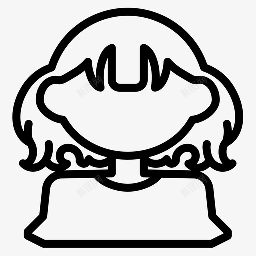 女人化身女孩图标svg_新图网 https://ixintu.com 人类 化身 化身轮廓 女人 女孩