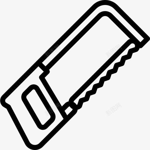 钢锯54号工具线性图标svg_新图网 https://ixintu.com 54号 工具 线性 钢锯